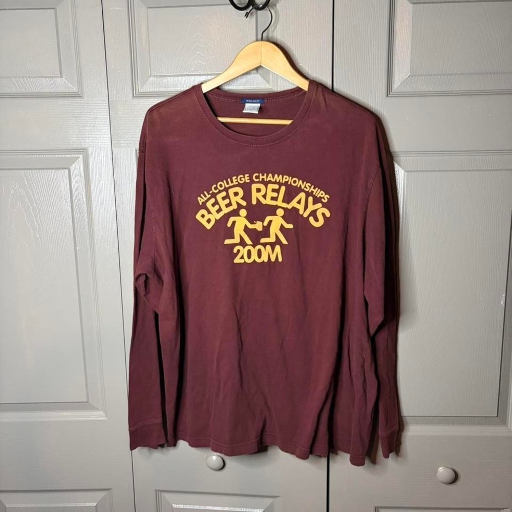 Vintage old navy shirt Y2K‎ beer relay shirt